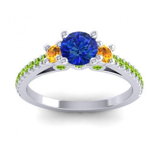 Ornate Three Stone Navan Ring