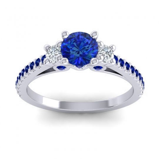 Ornate Three Stone Navan Ring