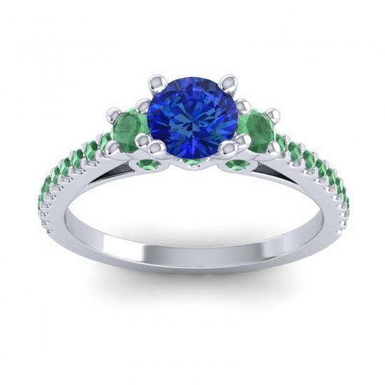 Ornate Three Stone Navan Ring