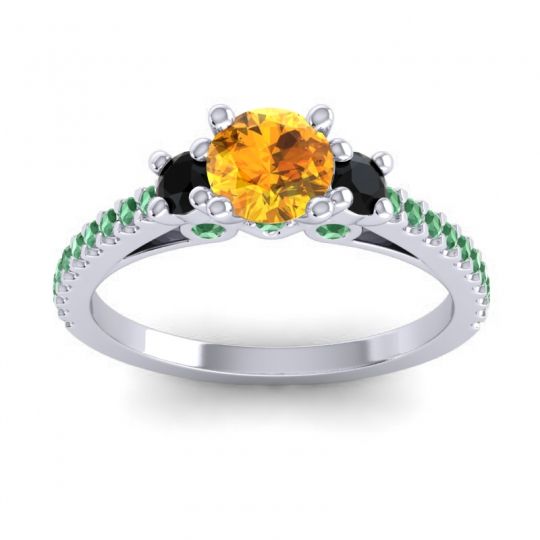 Ornate Three Stone Navan Ring