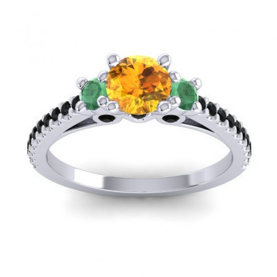 Ornate Three Stone Navan Ring