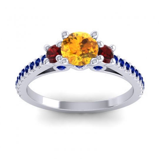 Ornate Three Stone Navan Ring