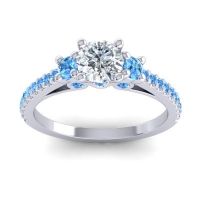 Ornate Three Stone Navan Ring