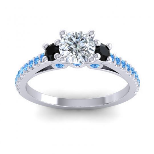 Ornate Three Stone Navan Ring