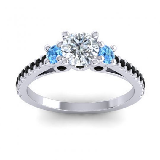 Ornate Three Stone Navan Ring