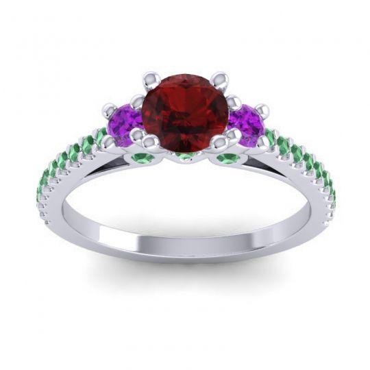 Ornate Three Stone Navan Ring