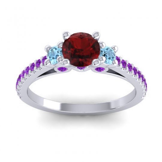 Ornate Three Stone Navan Ring