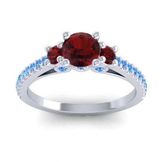 Ornate Three Stone Navan Ring