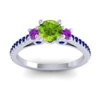 Ornate Three Stone Navan Ring