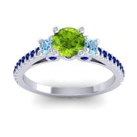 Ornate Three Stone Navan Ring