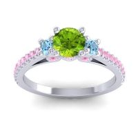 Ornate Three Stone Navan Ring