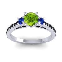 Ornate Three Stone Navan Ring