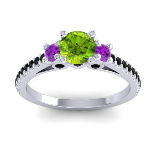 Ornate Three Stone Navan Ring