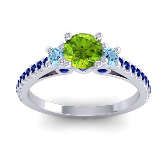 Ornate Three Stone Navan Ring