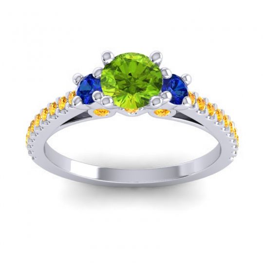 Ornate Three Stone Navan Ring