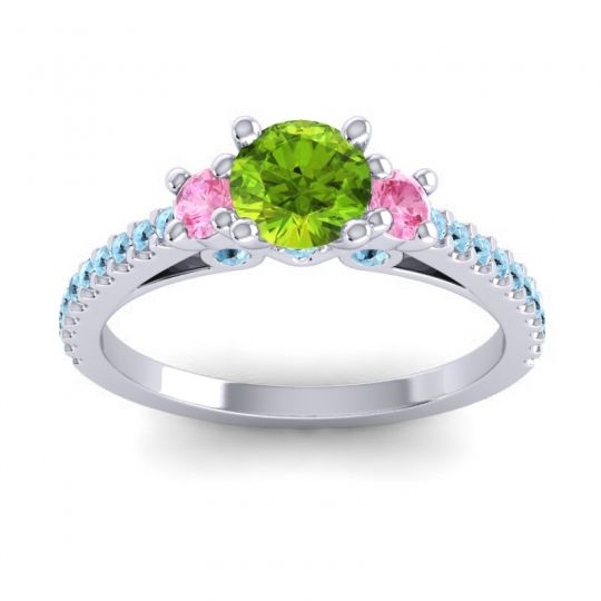 Ornate Three Stone Navan Ring