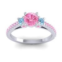 Ornate Three Stone Navan Ring