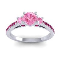 Ornate Three Stone Navan Ring