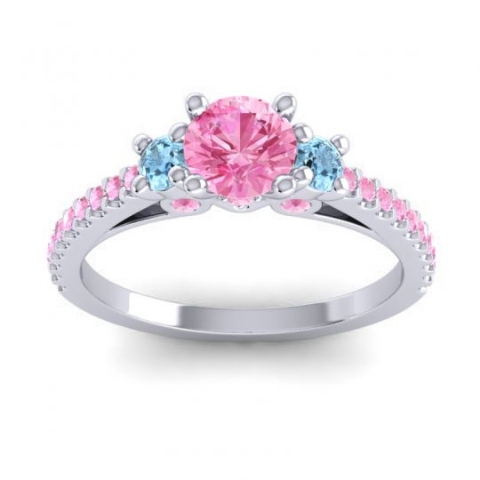 Ornate Three Stone Navan Ring