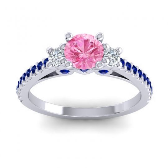 Ornate Three Stone Navan Ring