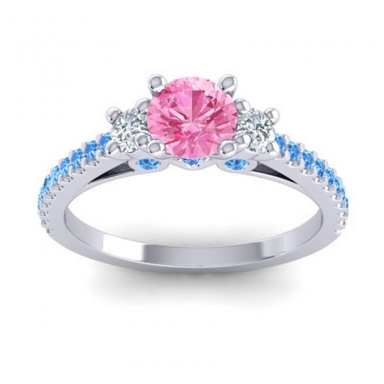 Ornate Three Stone Navan Ring