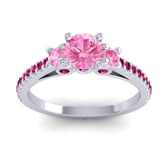 Ornate Three Stone Navan Ring