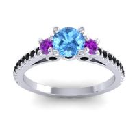 Ornate Three Stone Navan Ring