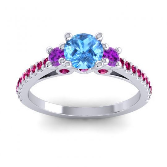 Ornate Three Stone Navan Ring