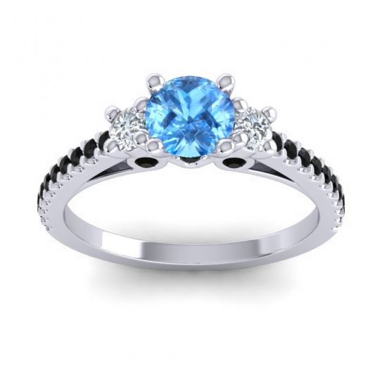 Ornate Three Stone Navan Ring