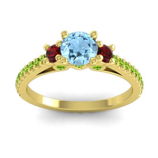 Ornate Three Stone Navan Ring