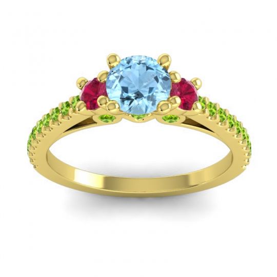 Ornate Three Stone Navan Ring
