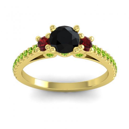 Ornate Three Stone Navan Ring