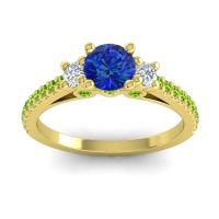 Ornate Three Stone Navan Ring