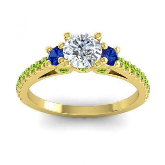 Ornate Three Stone Navan Ring