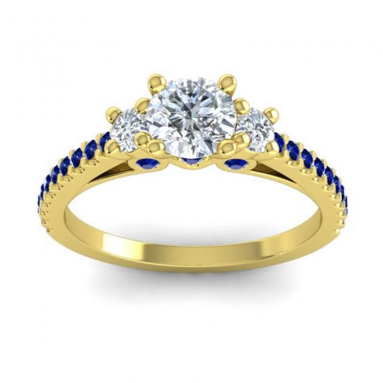 Ornate Three Stone Navan Ring