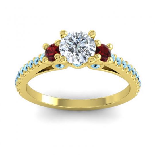 Ornate Three Stone Navan Ring
