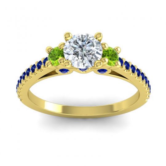 Ornate Three Stone Navan Ring
