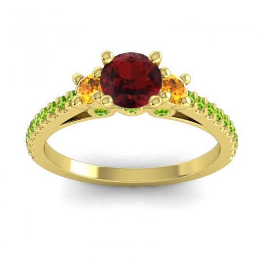 Ornate Three Stone Navan Ring