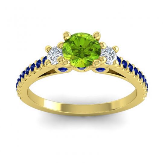 Ornate Three Stone Navan Ring