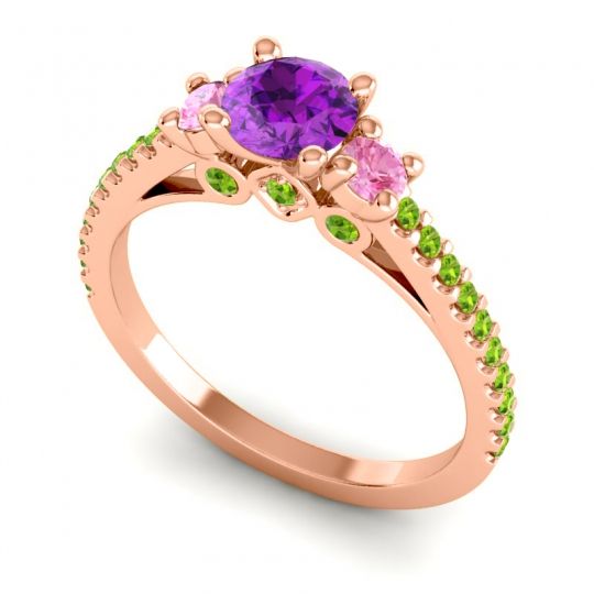 Ornate Three Stone Navan Ring