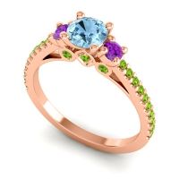 Ornate Three Stone Navan Ring