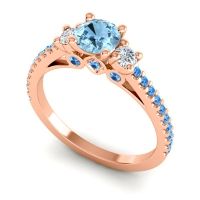 Ornate Three Stone Navan Ring