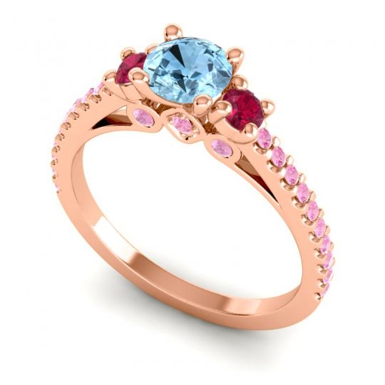 Ornate Three Stone Navan Ring