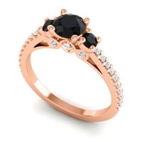 Ornate Three Stone Navan Ring