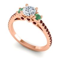 Ornate Three Stone Navan Ring