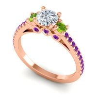 Ornate Three Stone Navan Ring