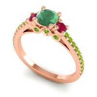 Ornate Three Stone Navan Ring