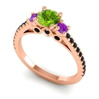 Ornate Three Stone Navan Ring