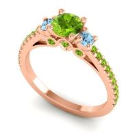 Ornate Three Stone Navan Ring