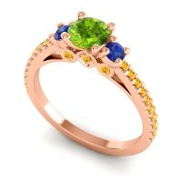 Ornate Three Stone Navan Ring
